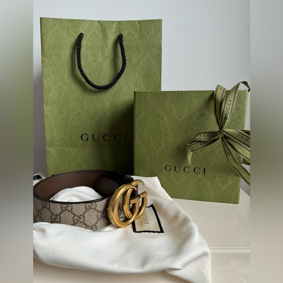 Womens Gucci Marmont Reversible Belt - Picture 4 of 4